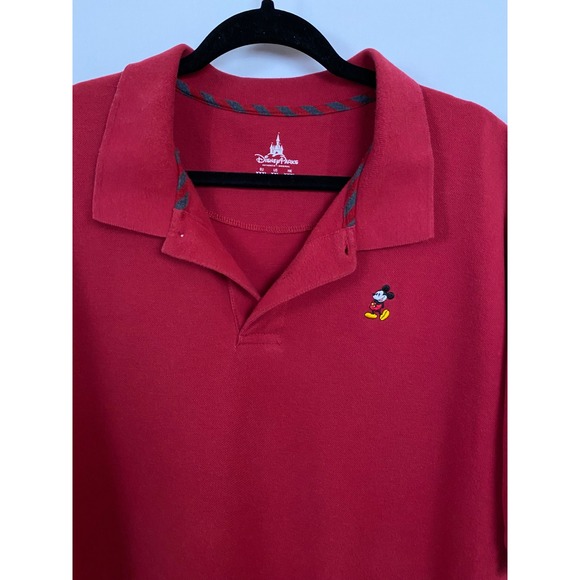 Disney‎ Parks Authentic Original Mickey Mouse Polo Shirt Red Mens XXL - Picture 2 of 6